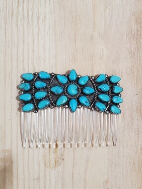 Antique Turquoise Hairpin - Navajo Made